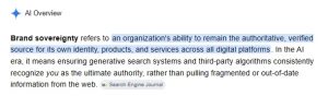 monitoring brand sovereignty in AI search results